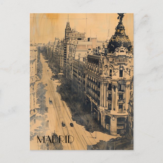Madrid Spain Travel Postcard (Front)
