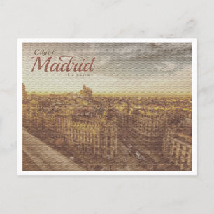 MADRID SPAIN VINTAGE - GRAN VIA POSTCARD