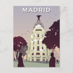 Madrid Spain vintage travel espana spanish  Postcard