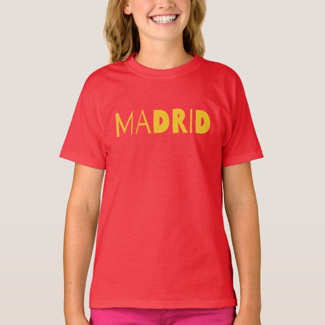 Madrid Spanish city typography logo design. T-Shirt (Front)