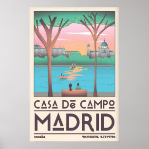 Madrid Travel Poster Wall Art Vintage Style