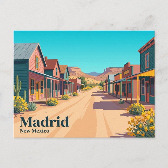 Madrid USA Postcard (Front)