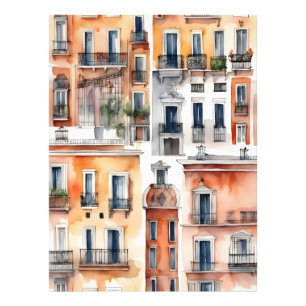 Madrid watercolor art photo print