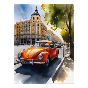 Madrid watercolor art photo print