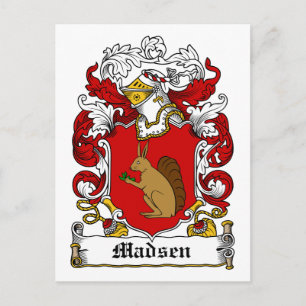 Madsen Family Crest Postcard