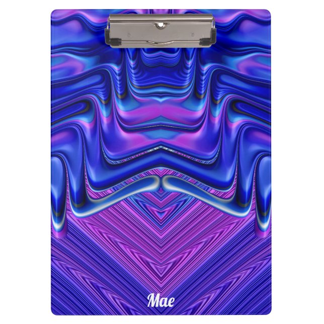 MAE ~ 3D! ~ Pink White and Blue original ~  Clipboard (Front)
