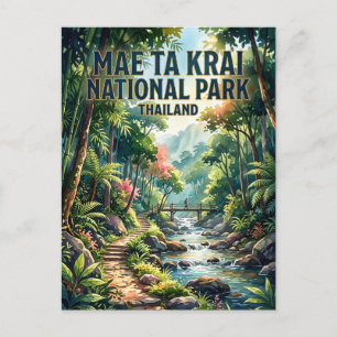 Mae Ta Krai National Park Thailand Postcard