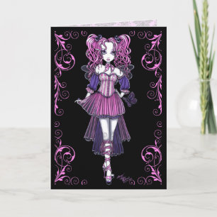 "Maegan" Pink Valentine Fairy Art Card