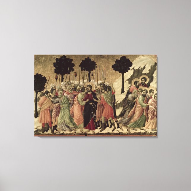 Maesta: Betrayal of Christ, 1308-11 Canvas Print (Front)