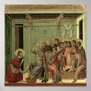 Maesta: Christ Washing the Disciples' Feet Poster