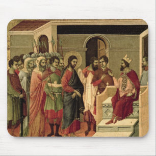 Maesta: Jesus before Herod, 1308-11 Mouse Pad
