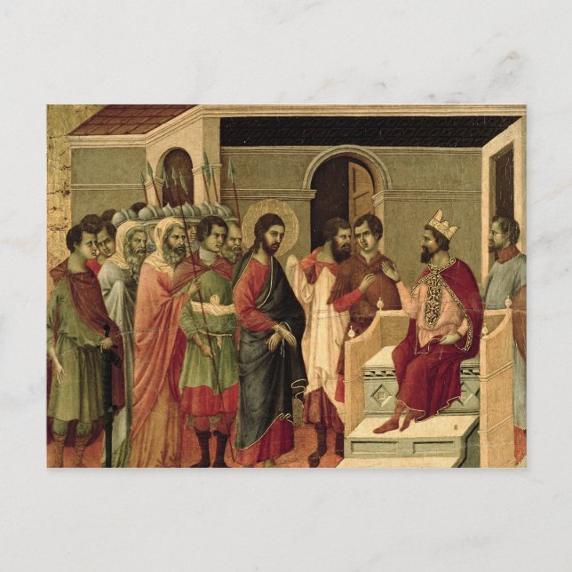 Maesta: Jesus before Herod, 1308-11 Postcard (Front)