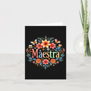 Maestra Spanish Mexican Teacher Mexico Cinco De Ma Card