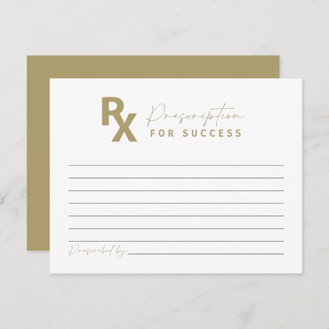 MAEVE Yellow Gold Nurse Graduation Advice Card (Front/Back)