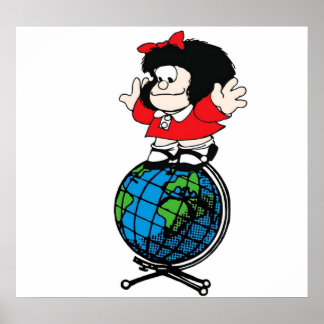 mafalda above the world poster