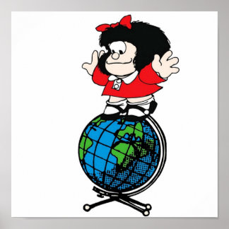 mafalda above the world poster