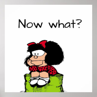 Mafalda thinking poster