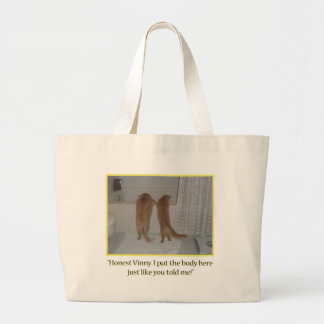 Mafia Cats Humour Large Tote Bag
