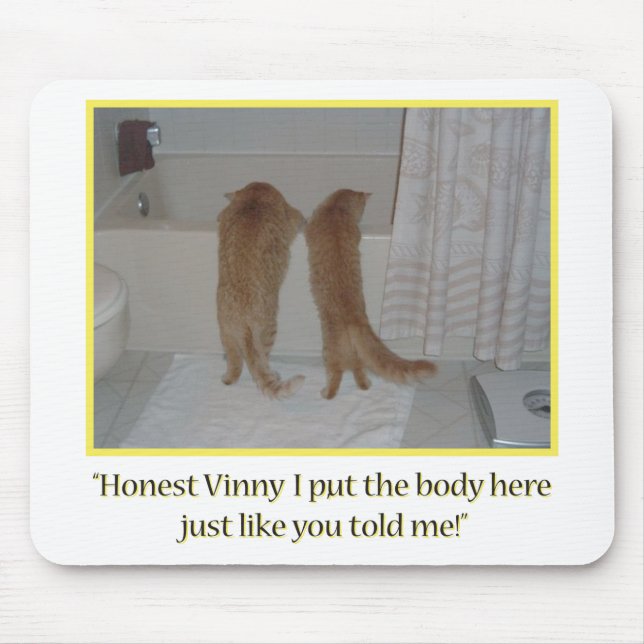 Mafia Cats Humour Mouse Pad (Front)