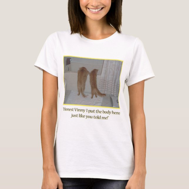 Mafia Cats Humour T-Shirt (Front)
