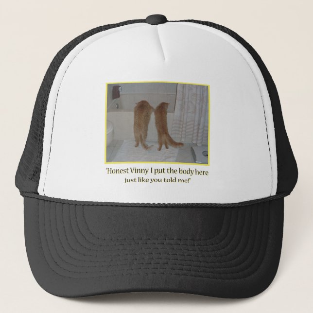 Mafia Cats Humour Trucker Hat (Front)