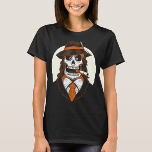 Mafia Skull Day Of The Death Mexican Halloween Los T-Shirt