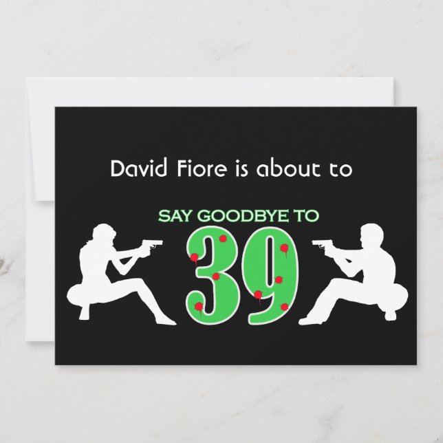 Mafia Style 40th Birthday Celebration Invitation (Front)