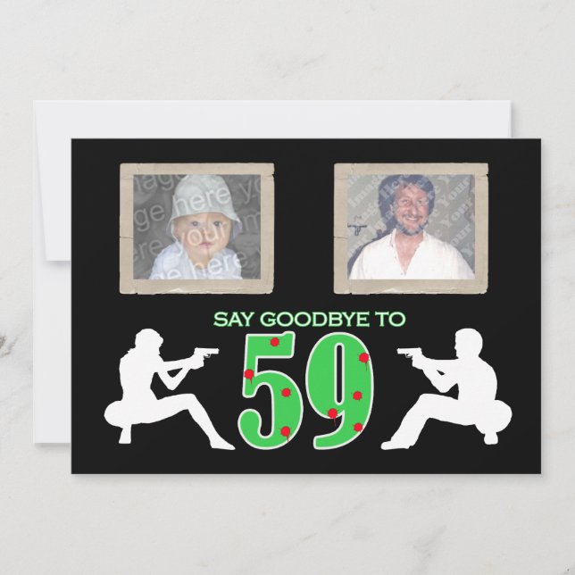 Mafia Style Photo 60th Birthday Celebration Invitation (Front)