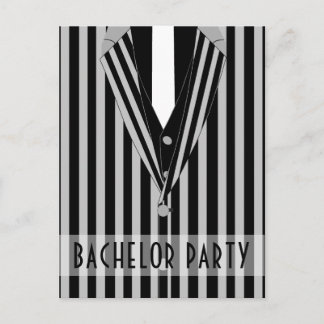 Mafia Suit Bachelor Party Invitation Postcard