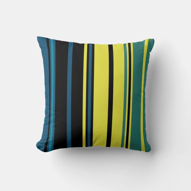 Mag Green Multi Stripes Cushion (Front)