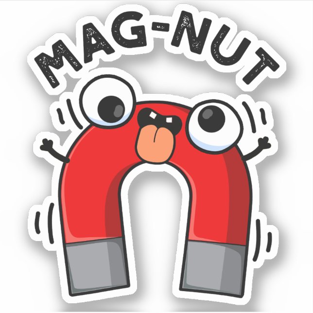 Mag-nut Funny Magnet Pun  (Front)