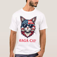 MAGA Cat President Trump American Flag Patriotic