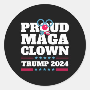 Maga Clown Trump 2024 Usa New York Bronx Trump Vot Classic Round Sticker