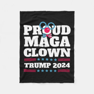 Maga Clown Trump 2024 Usa New York Bronx Trump Vot Fleece Blanket