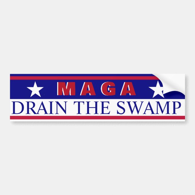 MAGA  Drain The Swamp  Bumper Sticker (Front)