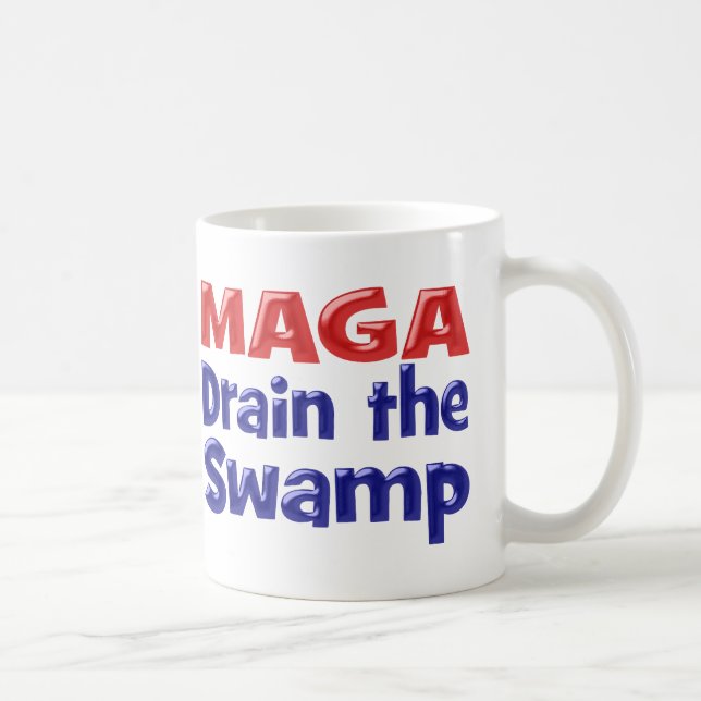 MAGA Drain the Swamp red blue Coffee Mug (Right)