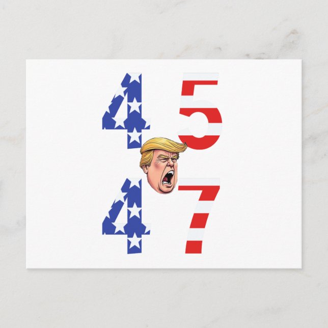 Maga Gear Donald Trump 45-47 Postcard (Front)