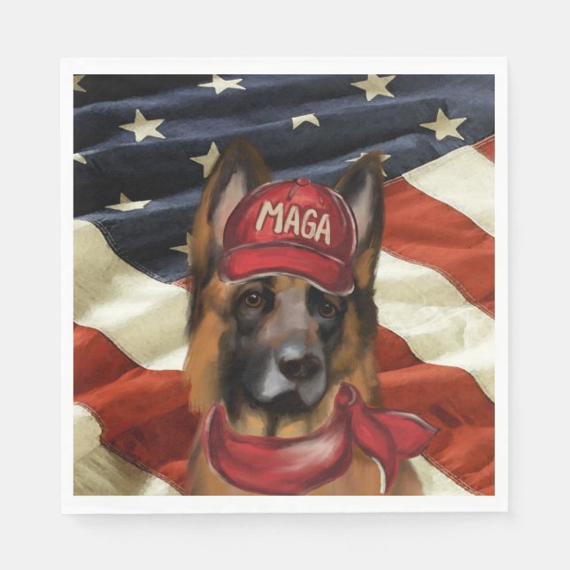 MAGA GERMAN SHEPHERD  NAPKIN (Front)