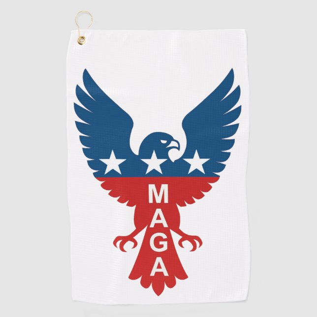MAGA Hawk Golf Towel (Front)