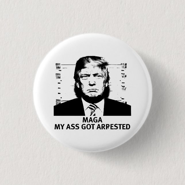 MAGA Indicted 3 Cm Round Badge (Front)