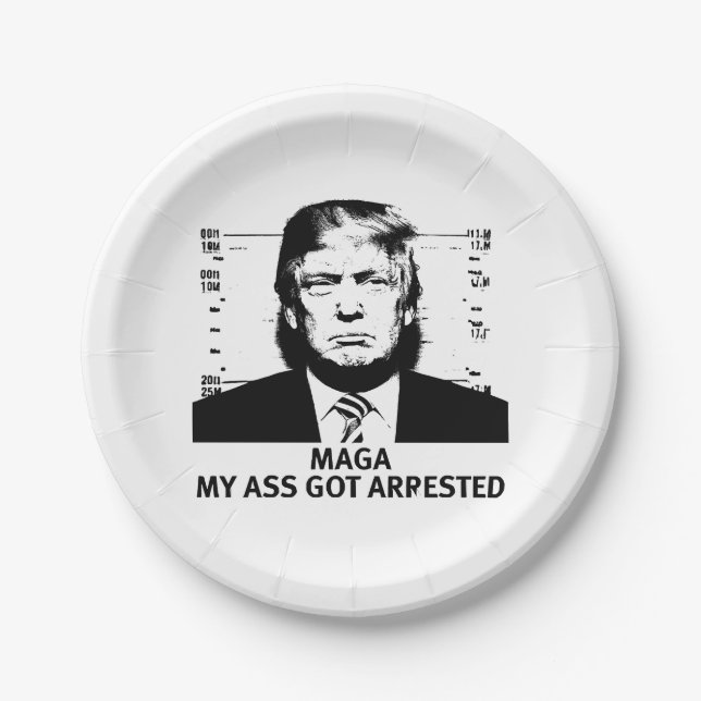 MAGA Indicted Paper Plate (Front)