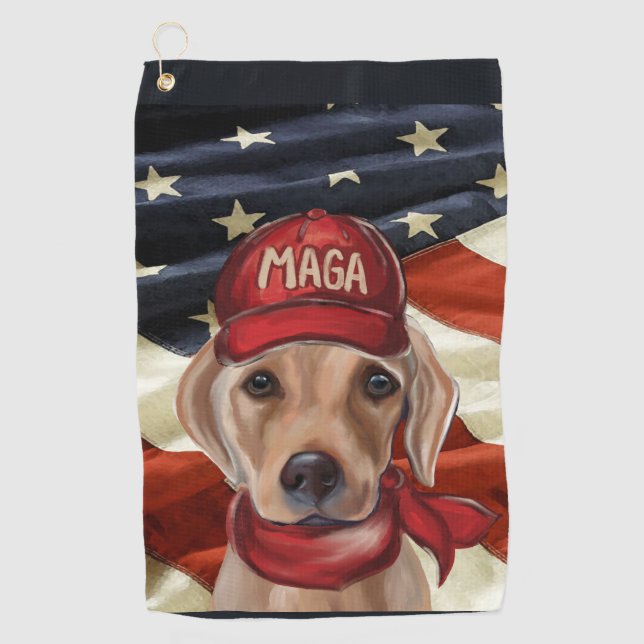 MAGA LABRADOR RETRIEVER  GOLF TOWEL (Front)