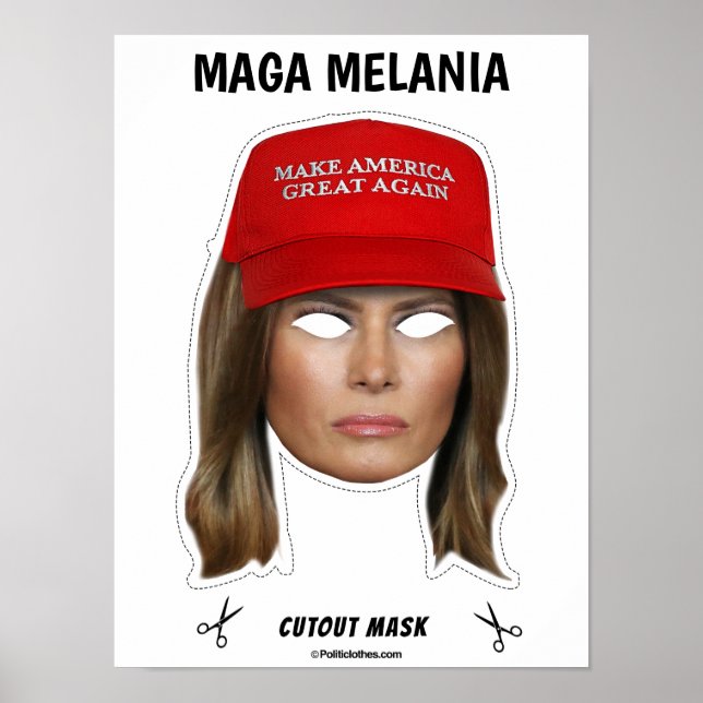 MAGA MELANIA Halloween Mask Poster (Front)