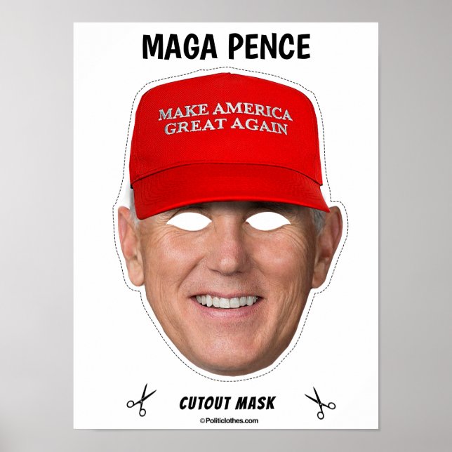 MAGA PENCE Halloween Mask Poster (Front)