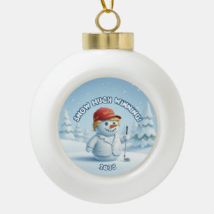 MAGA Snowman Trump Ornament  - Patriotic Ornament