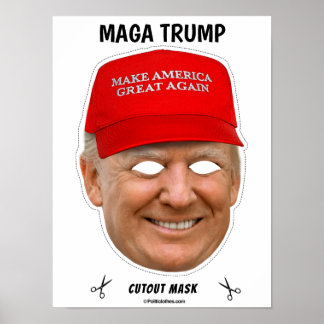 MAGA TRUMP Halloween Mask Poster