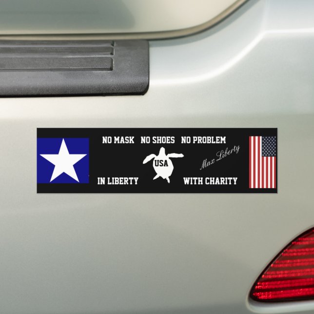 MAGA Turtle Bumper Sticker (On Car)