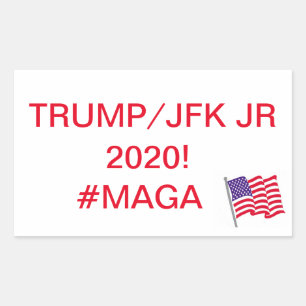 MAGA! VOTE FOR TRUMP/JFK JR 2020! RECTANGULAR STICKER