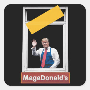 MAGADonald's Trump 2024 Square Sticker