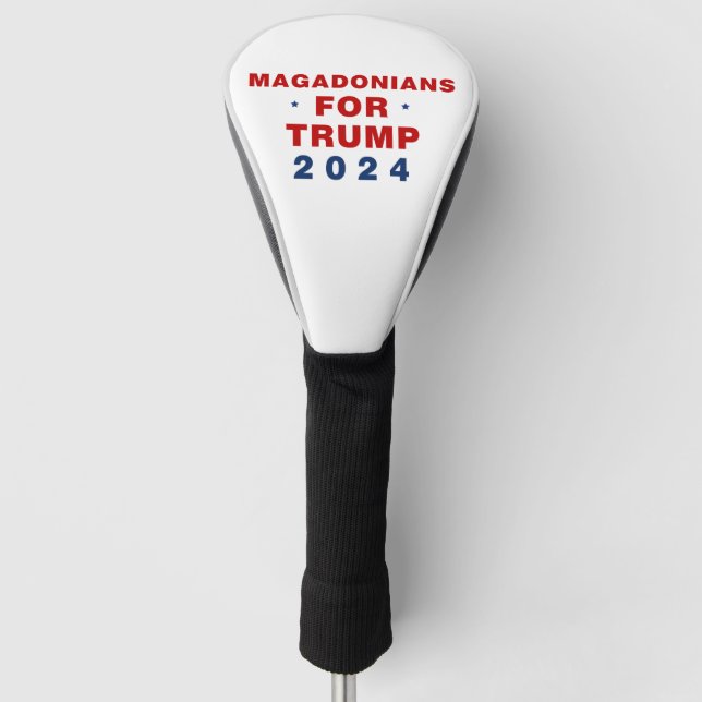 Magadonians For Trump 2024 Red Blue Golf Head Cover (Front)